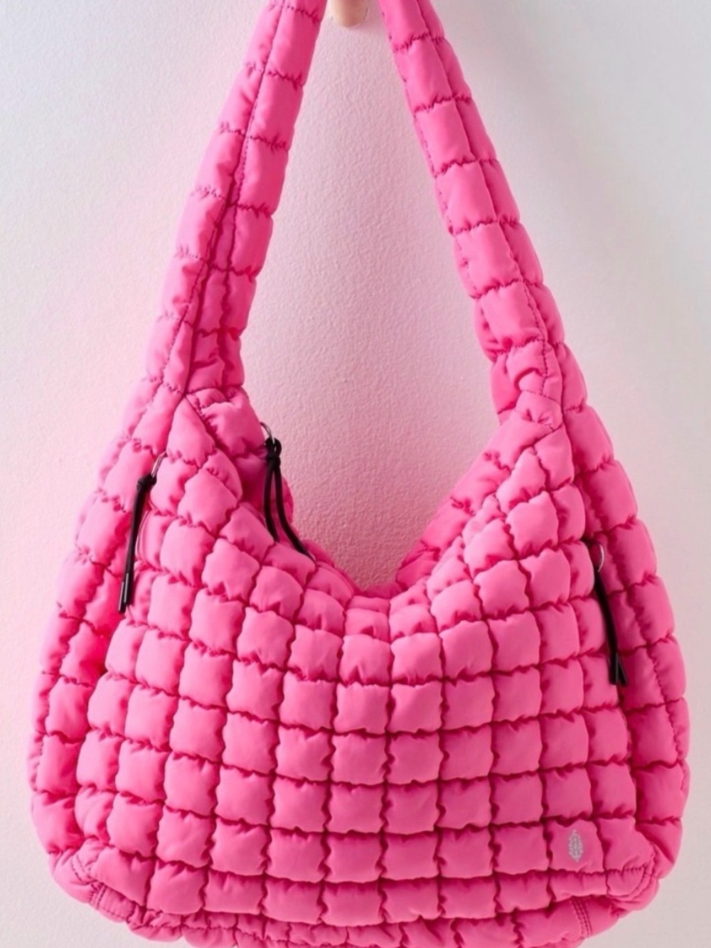 Free People Hot Pink Quilted Shoulder Bag